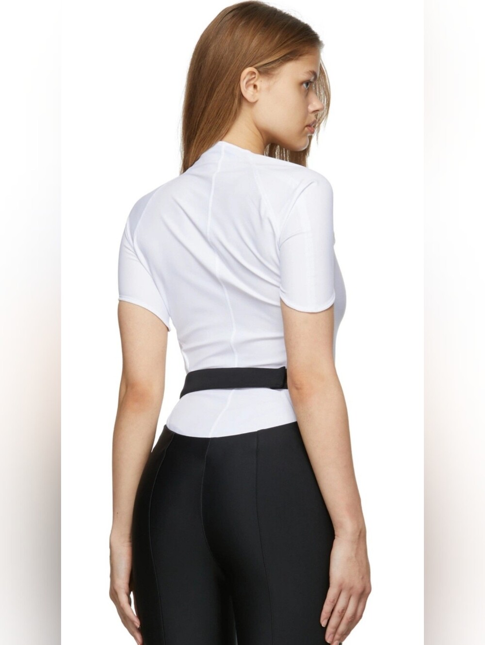 MUGLER White Lycra Double Cutout Bodysuit FR 40 US 8 M Org $620 - Picture 4 of 13